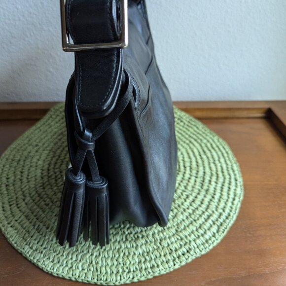 Coach Patricia Black Leather Legacy Shoulder Bag D1276-19921 EUC - Picture 5 of 10